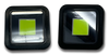 Underwater LED Light Puck Green Waterproof 12v 13000 lumen PAIR!