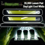 Cool White Barnacle Underwater 26K Lumen Pair Marine Lights