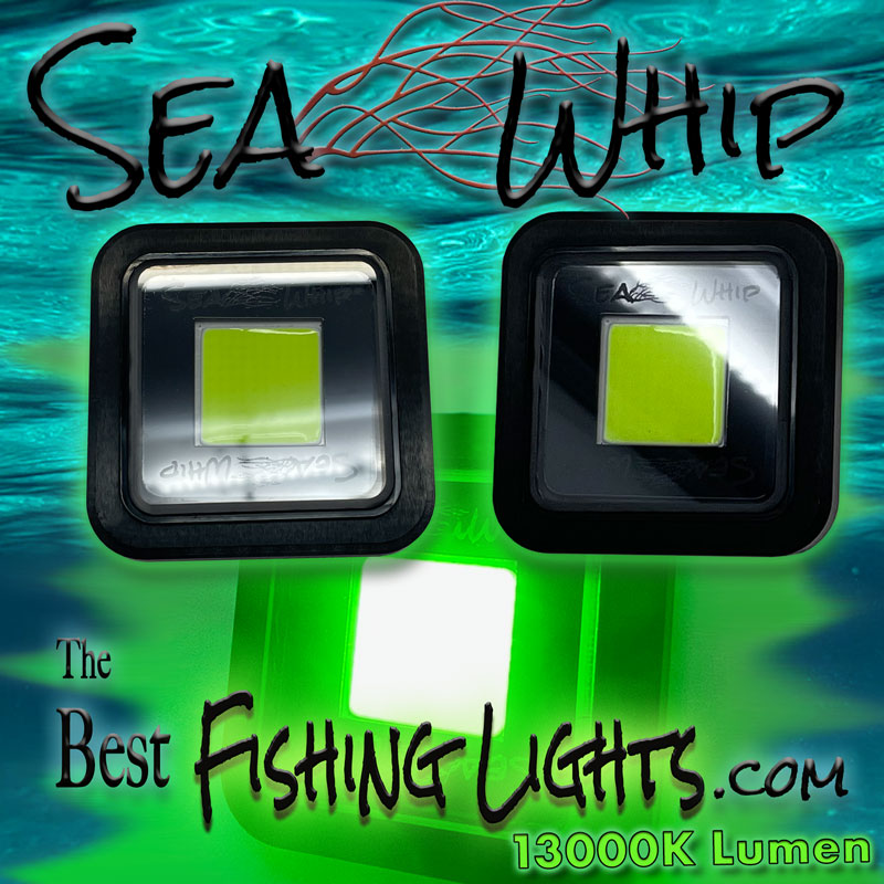 Underwater LED Light Puck Green Waterproof 12v 13000 lumen PAIR