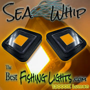 Amber Underwater LED Light Puck Waterproof 12v 13000 lumen PAIR!